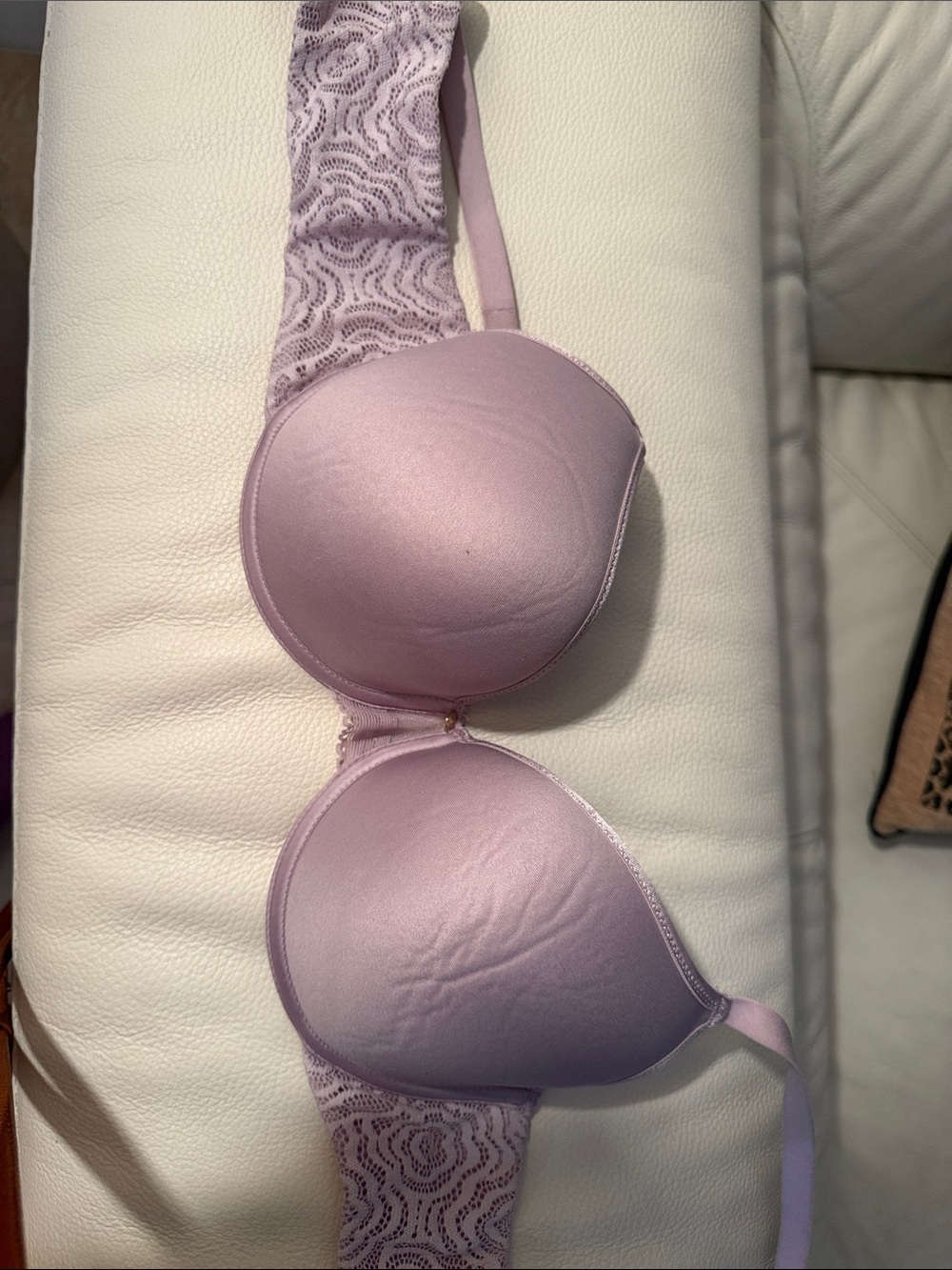 Chantelle Lilac Push-Up Lace-Back Bra